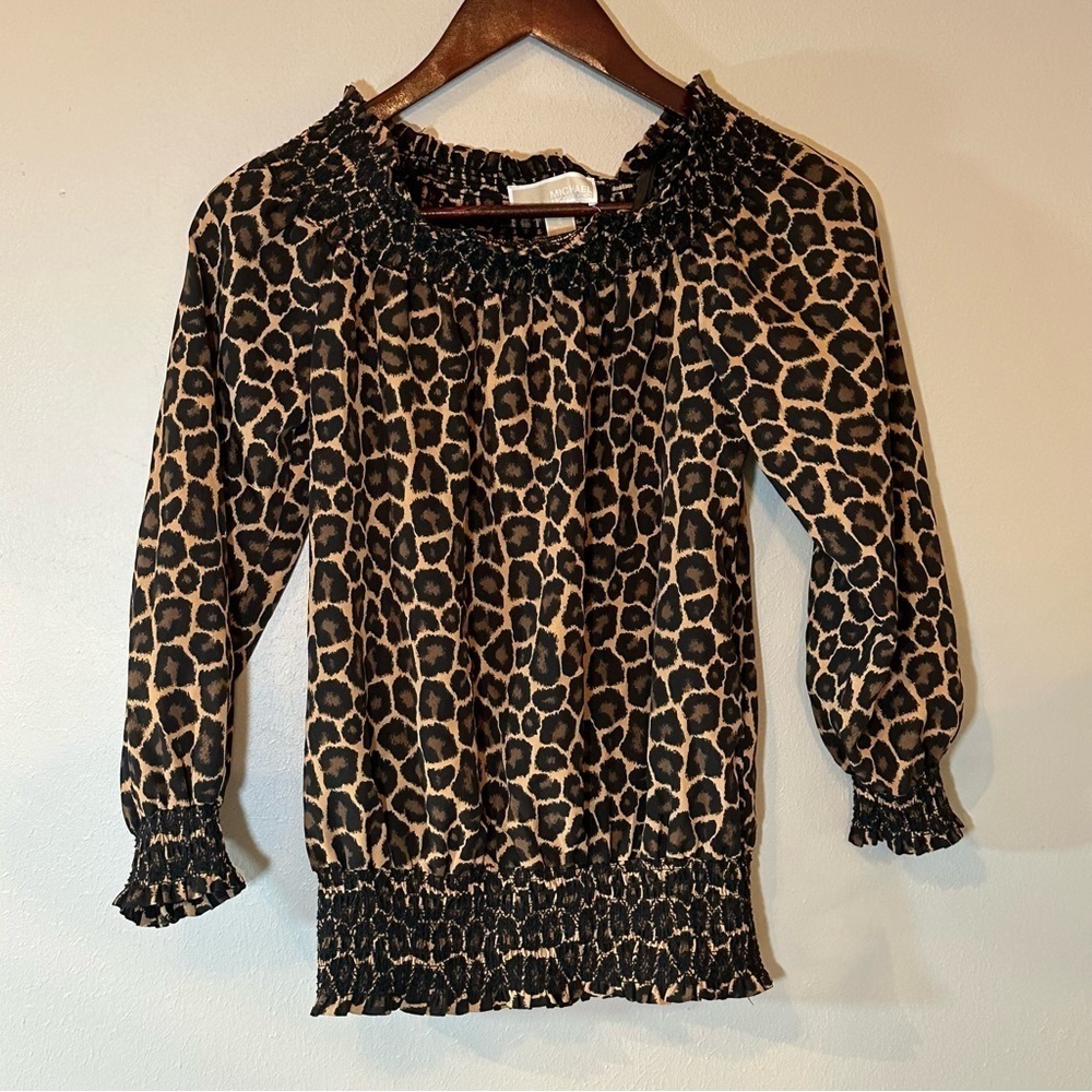 Micheal by Micheal Kors | Off shoulder leopard print blouse | Small - Picture 4 of 11